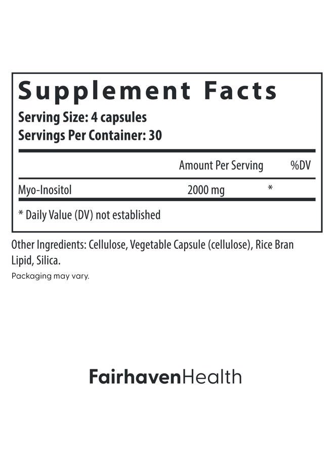 fairhaven health ميو إينوزيتول | توازن الهرمونات ودعم الخصوبة | 2000 ملغ من ميو إينوزيتول | مكمل غذائي للنساء والرجال | خالٍ من الجلوتين | 120 كبسولة - Image 2