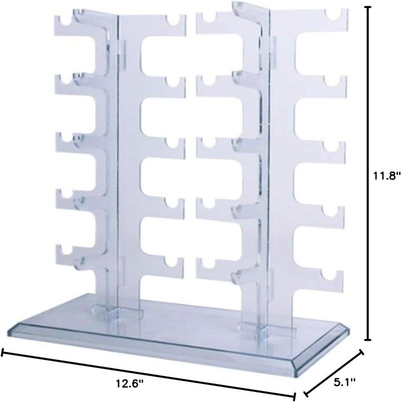 JoySee 1 X sunglasses organizer eyeglasses rack glasses holders acrylic Glasses hoder Display hold Stand, Water Clear Transparent - Image 5