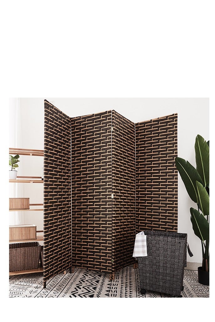 Fixer Foldable & Movable Hand-Woven Room Divider [200 x 180 cm] – Stretch Partition for Office, Bedroom, Living Room, Hotel Wall - Image 1