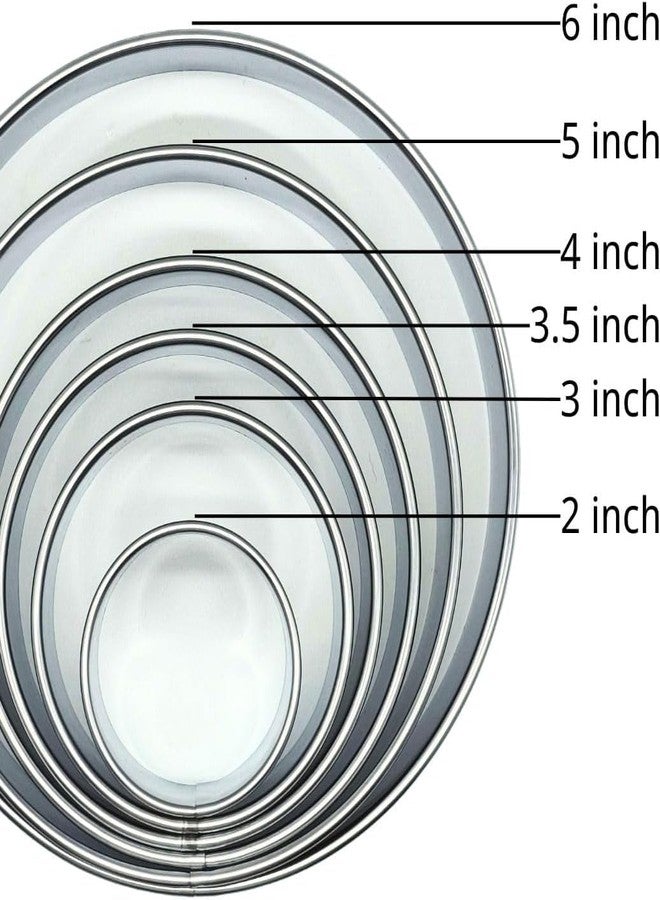 Doczen 6 Pcs Round Cookie Cutter Set (2, 3, 3.5, 4, 5, 6 Inch) - Round Cookie Cutter 4, 5, 6 Inch, Stainless Steel - Image 2