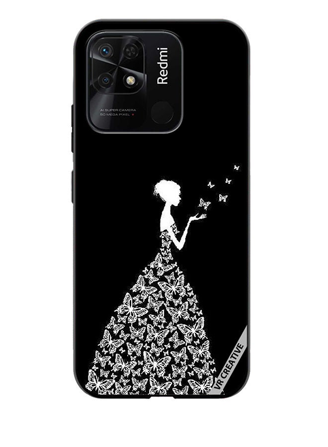 VR CREATIVE Protective Case Cover For Xiaomi Redmi 10C Girl In Butterfly Dress Design Multicolour  - Image 1