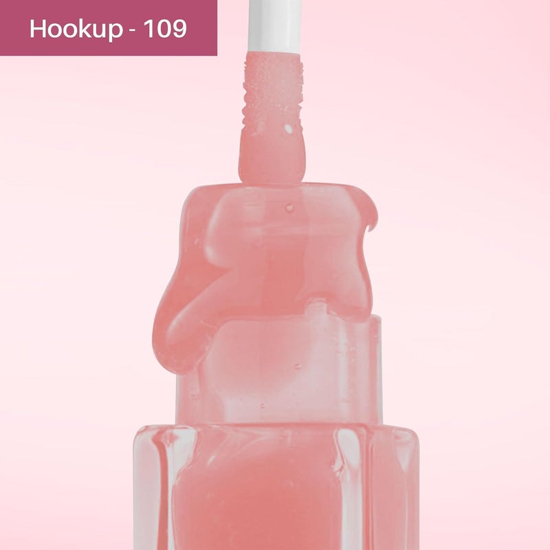 Glamveda Glamveda High Shine Serum Infused Lip Gloss PH Colour Changing Lip Gloss Hookup 109 For Soft Dewy Lips Unique Pink Shade Based on Skins PH 45ml  - Image 3
