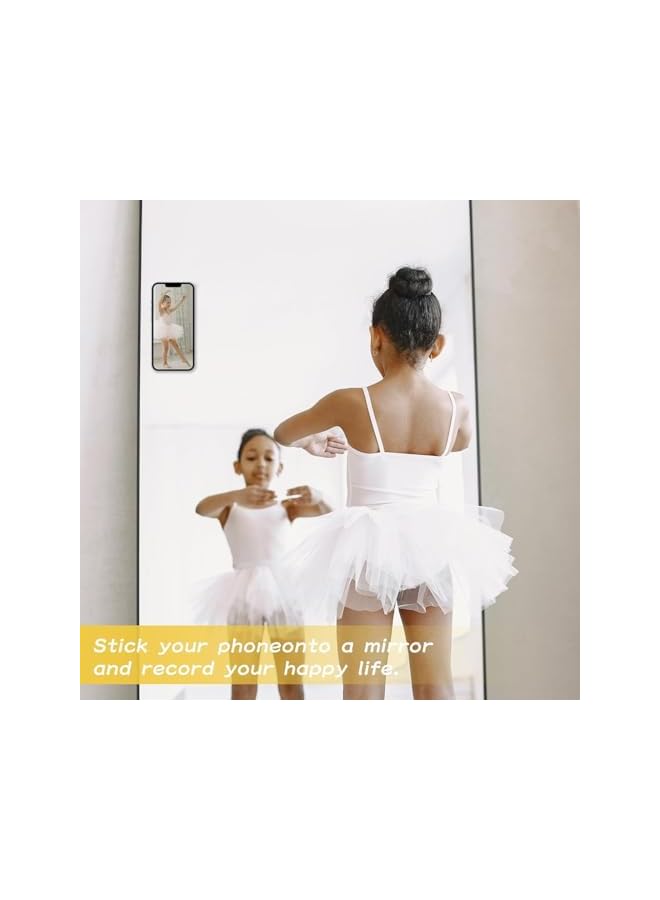 S-TOP Phone Holder, 5-Pack Double-Sided Silicone Suction Cup Phone Mount with Strong Adhesion, Universal Hands-Free Mobile Holder for Car Mirror Shower Selfies Videos Office Desk - Image 2