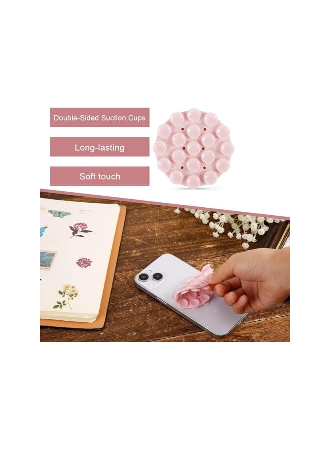 S-TOP Phone Holder, 5-Pack Double-Sided Silicone Suction Cup Phone Mount with Strong Adhesion, Universal Hands-Free Mobile Holder for Car Mirror Shower Selfies Videos Office Desk - Image 4