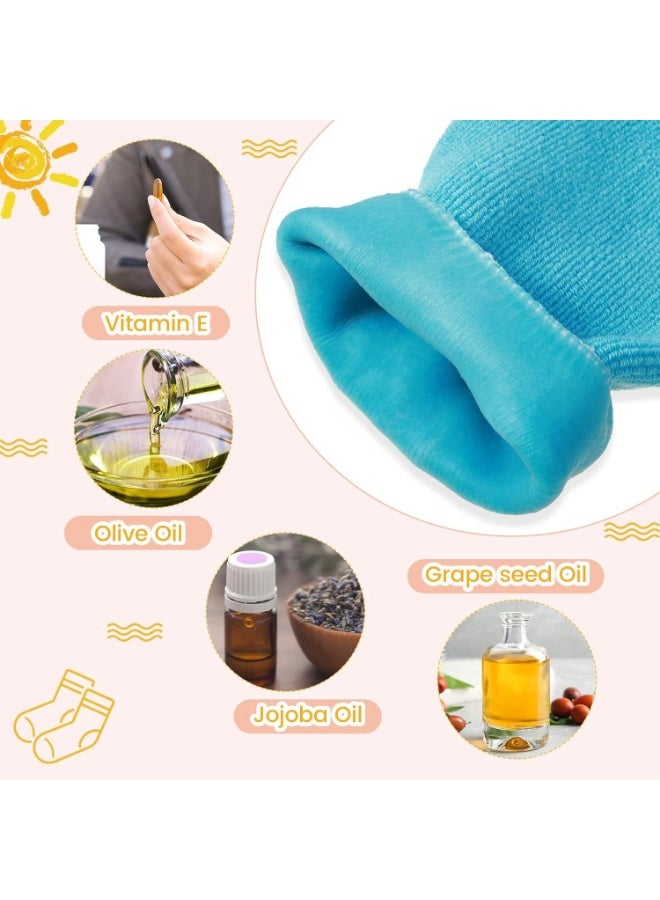 Meetion 6 Pairs Moisturizing Socks Gel Socks Extra Soft Gel Socks Gel Spa Socks for Dry Cracked Feet Skins Gel Lined Feet Care Socks for Repairing Softening Feet Dry Cracked (Multicolored) - Image 3