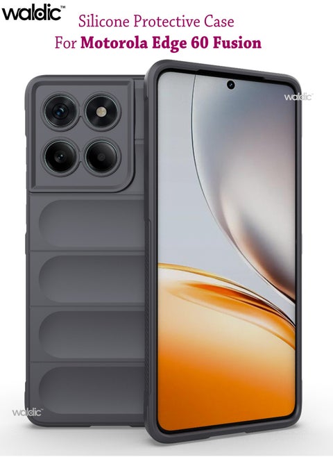 Motorola Edge 60 Fusion Premium Case | Premium Silicone Case Cover Designed for Motorola Edge 60 Fusion | Motorola Edge 60 Fusion Case Camera and Drop Protection Thin Protective Back Cover Case for Motorola Edge 60 Fusion - Gray