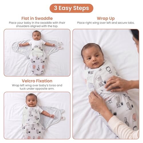 a baby cherry - Baby Swaddle Wrap for New Born || Adjustable Swaddle for New Born Baby || 100% Cotton Soft Baby Blanket for 0-6 Months - Pack of 2 (Multi-Color, 200 GSM) - Image 4