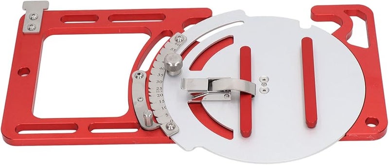 Adjustable Metal Square Rail For Woodworking Circular Saw With Stainless Steel Safety Buckle RedSilver - Image 5