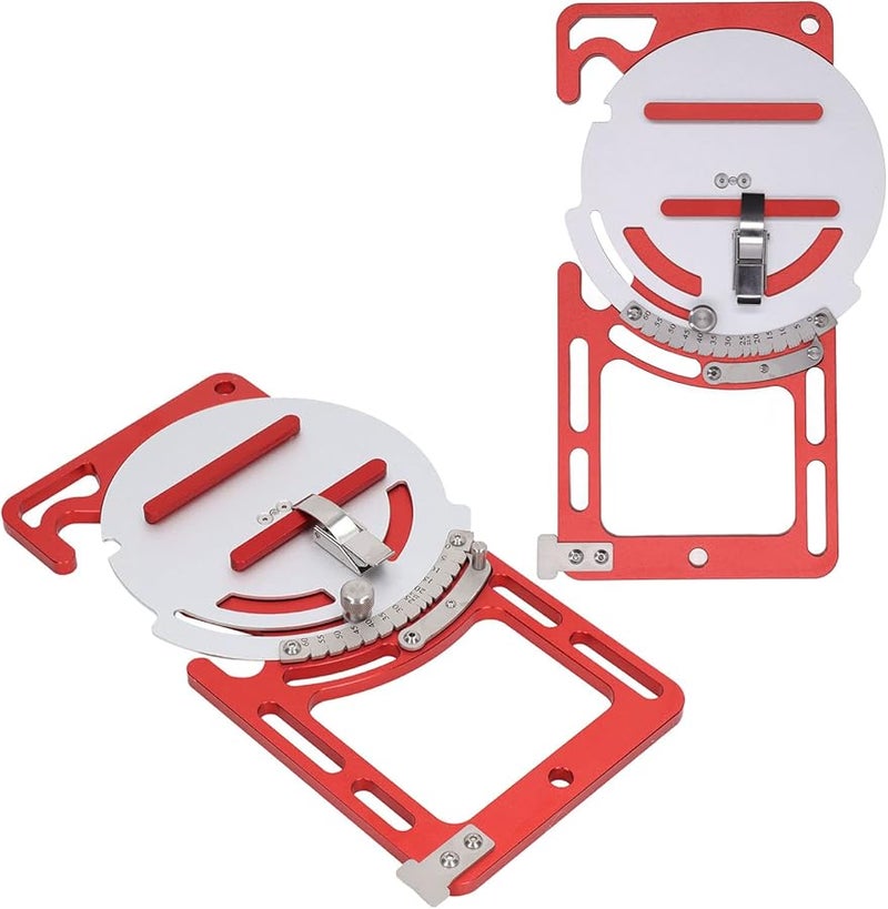 Adjustable Metal Square Rail For Woodworking Circular Saw With Stainless Steel Safety Buckle RedSilver - Image 3
