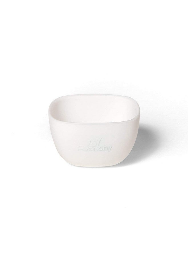 Avanchy Baby Bowls Silicone MINI Prep Bowl Set for Babies Kids Toddler for Feeding Food 4 oz, White - Image 1