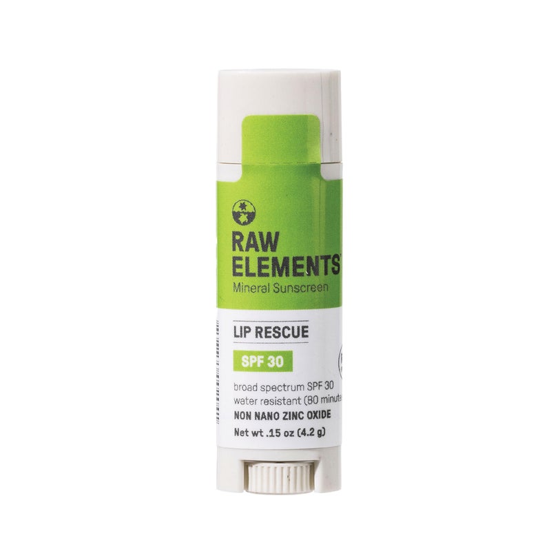 Raw Elements Organic Outdoor Sunscreen Lip Balm Rescue - SPF 30, UVA-UVB Protection, Reef-Safe, Non-Nano Zinc, Water Resistant, 0.15 oz (Pack of 1) - Image 1