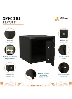 RIGID Fire Resistant Steel Safe Digital And Key Lock, 40Kg  - Image 4