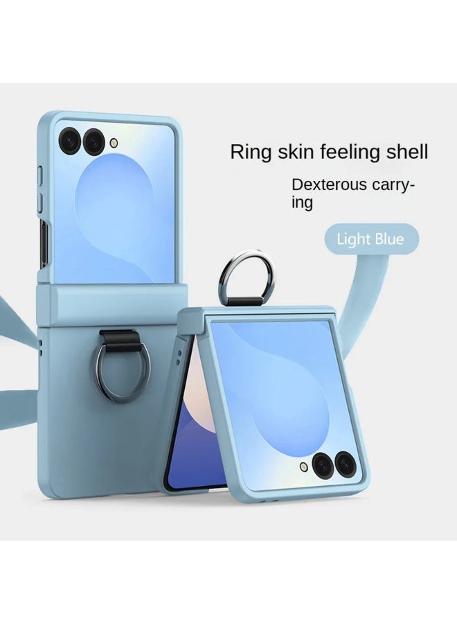 Case / Cover for Samsung Galaxy Z Flip 7  Cellphone Cases Hard Polycarbonate with Hinge & Finger Ring Holder Ultra-Thin, Shockproof and Anti-Fall Protection  - Image 2