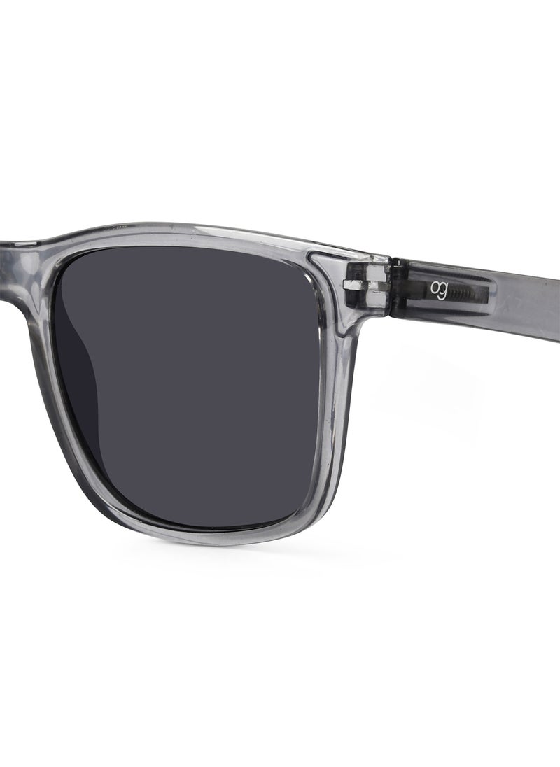 Woggles Grey Polarized Square Sunglasses  - Image 3