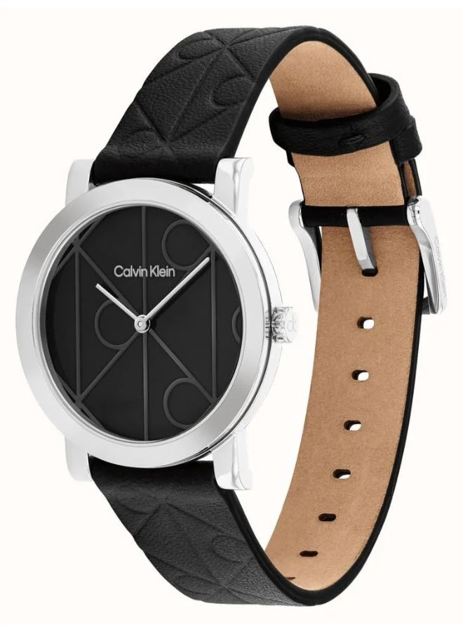كالفن كلاين Quartz analog Watch Leather Strap