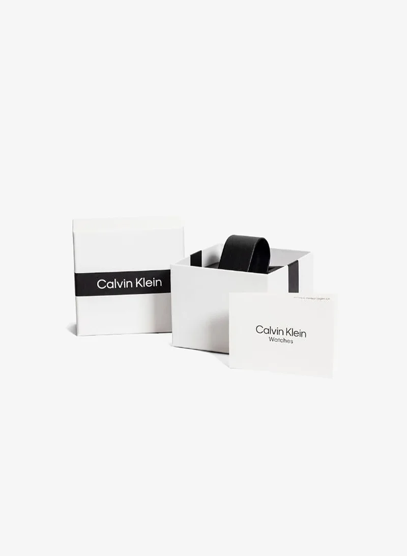 Calvin Klein  2-Hand CK Monogram Collection Quartz Movement Watch For Women With BlaCK Leather Strap - 25100128 for Women | Best Price UAE