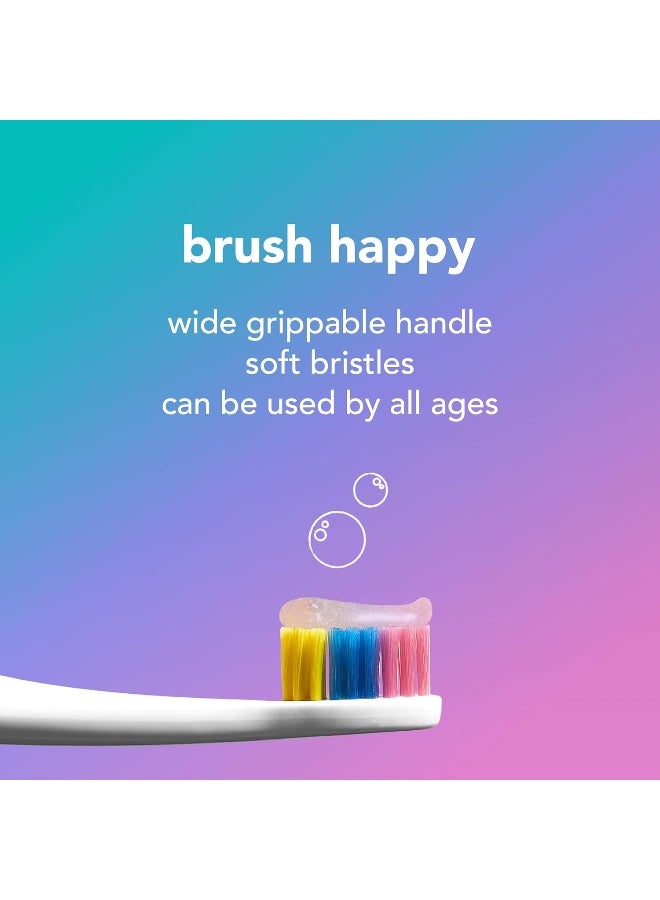 hello Soft Kids Toothbrushes Unicorn Toothbrush Pack with Wide Handles Made for Kids of All Ages BPAFree Super Soft Bristles Gentle on Gums Tough on Pesky Plaque 6 Pack - Image 3