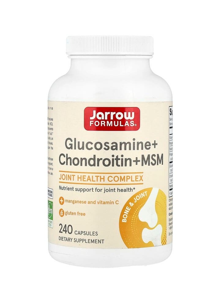 jarrow formulas Glucosamine + Chondroitin + MSM, 240 Capsules