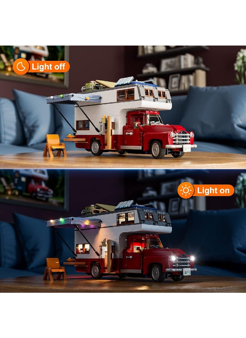 Generic - Camper Van Model Building Block Set 1742 Pcs With LED Lights For Teens And Adults - Image 1