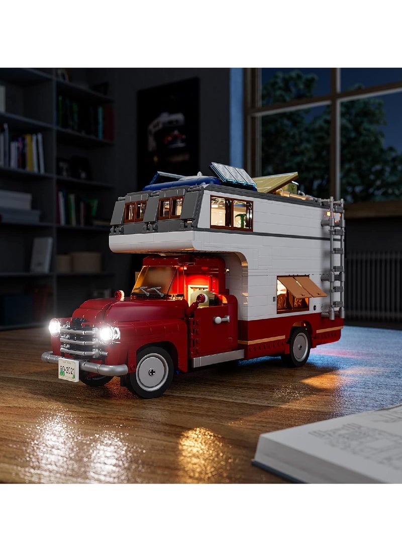 Generic - Camper Van Model Building Block Set 1742 Pcs With LED Lights For Teens And Adults - Image 1
