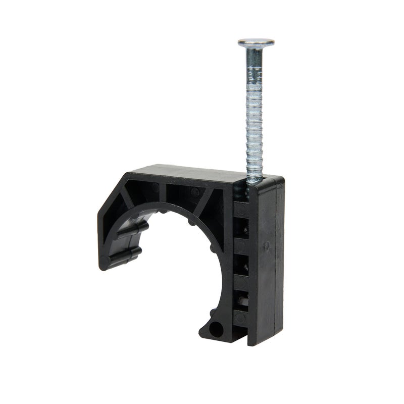 EFIELD (Pack of 50) EFIELD 1/2-inch Black Color Half Clamp Fixture, J-Hook with Nail For 1/2" PEX Tubing/Pipe Support (1/2 Inch) - Image 2