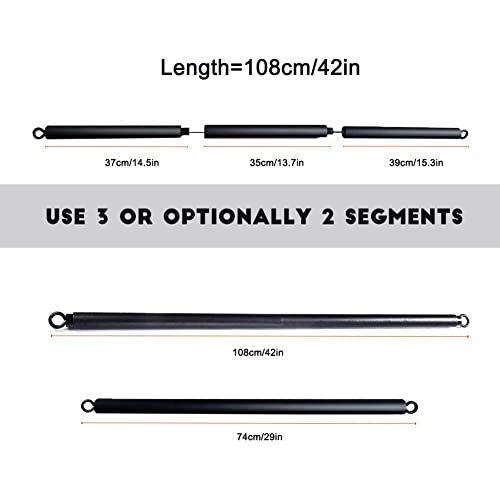 OYINDIZ Resistance Band Bar, Home Gym Workout Pilates 38Inch Strength Power Training, Heavy Duty Lifting Squat Fitness Equipment for Core Muscle Exercise - Image 2