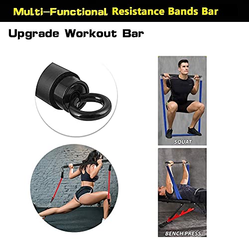 OYINDIZ Resistance Band Bar, Home Gym Workout Pilates 38Inch Strength Power Training, Heavy Duty Lifting Squat Fitness Equipment for Core Muscle Exercise - Image 4