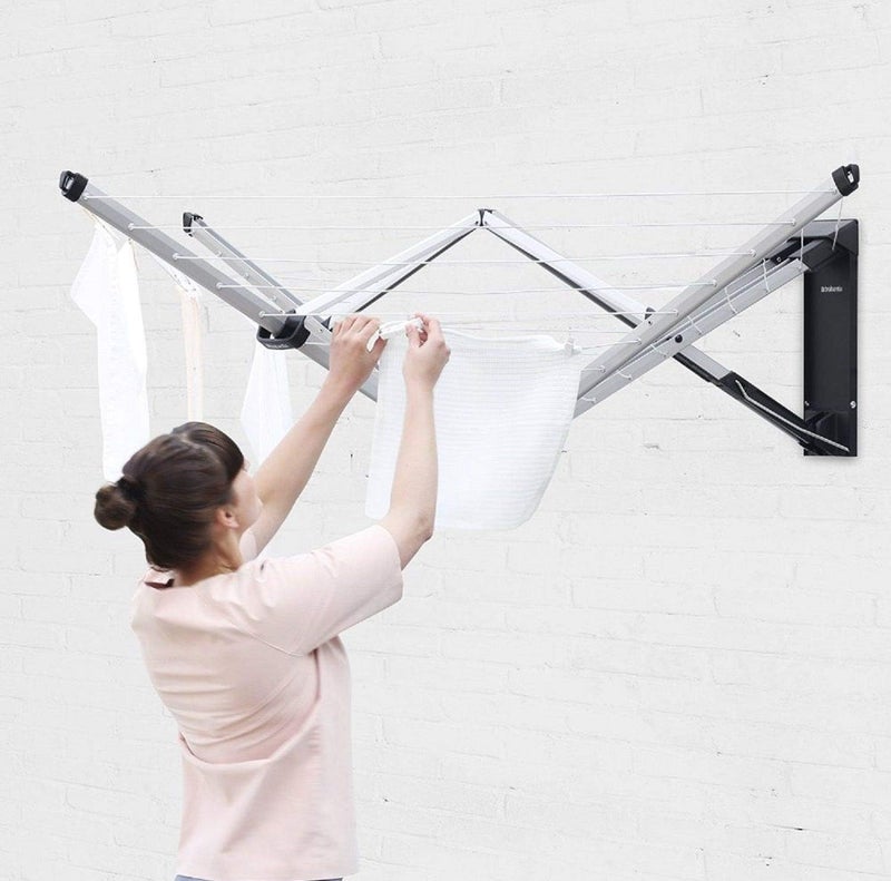 Brabantia 375842 Wallfix Retractable Washing Line with Fabric Cover, 24 M Silver - Image 3