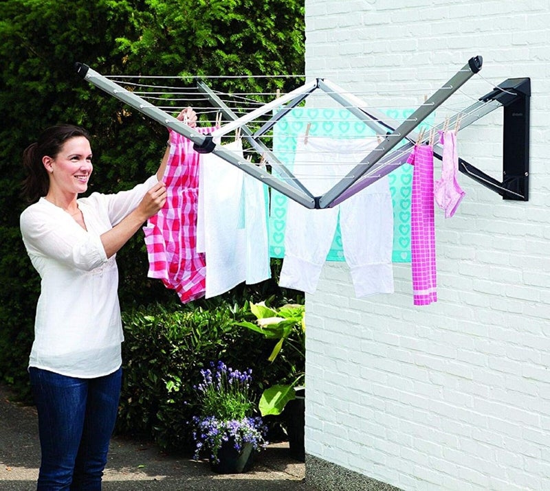 Brabantia 375842 Wallfix Retractable Washing Line with Fabric Cover, 24 M Silver - Image 5