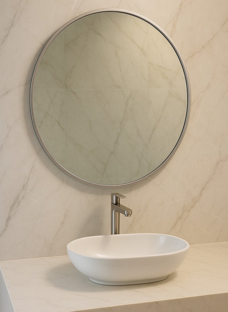 Glass Corner 40 Round Mirrors - Silver - Image 4