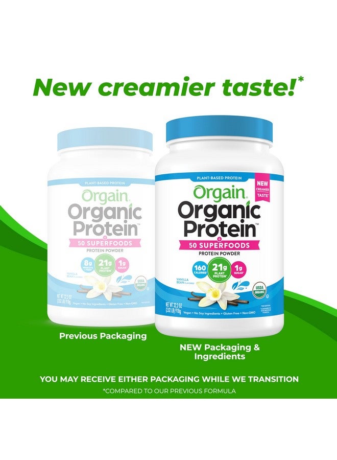 Orgain® Organic Protein™ + 50 Superfoods Protein Powder Vanilla Bean Flavored • Vegan • No Soy Ingredients • Gluten Free • Non-GMO, 2.02 lb ℮ 920 g - Image 3