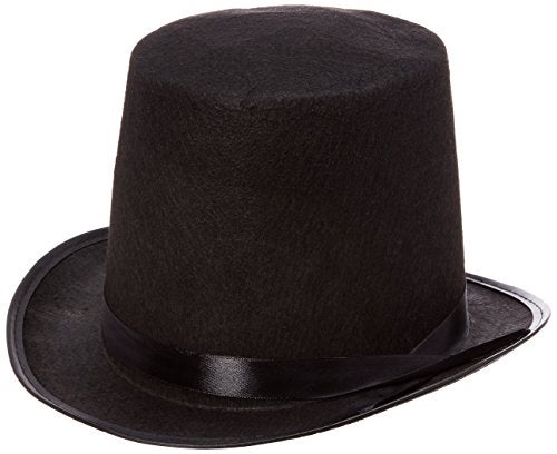 Rhode Island Novelty Black Felt Top Hat - Image 3