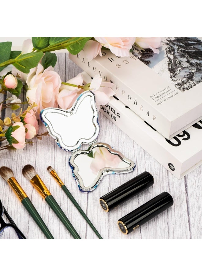 Ultra-Premium Compact Makeup Mirror for Purse, Pocket, Wallet & Handbag, Portable Double-Sided Magnifying Folding Cosmetic Vanity Mirror (1x/2x Zoom), Elegant PU Leather Finish, Essential Travel Grooming Accessory for Men and Women – Durable High Quality. - Image 2