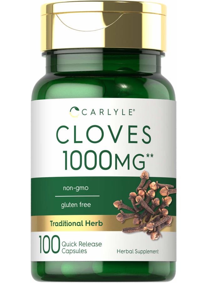 Carlyle مكمل القرنفل | 1000 ملغ | 100 كبسولة | خالي من الكائنات المعدلة وراثيًا، خالي من الغلوتين - Image 1