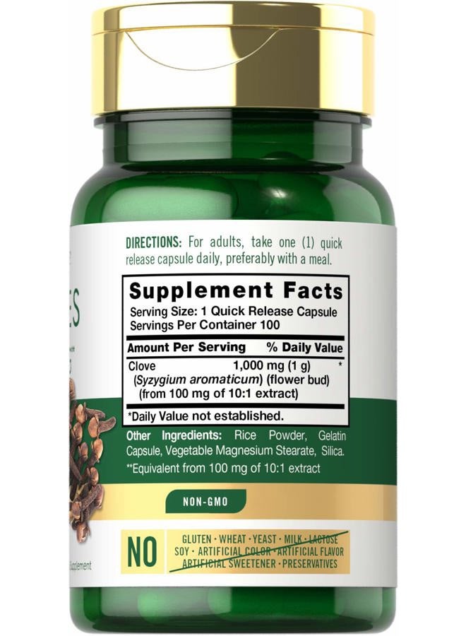 Carlyle مكمل القرنفل | 1000 ملغ | 100 كبسولة | خالي من الكائنات المعدلة وراثيًا، خالي من الغلوتين - Image 2