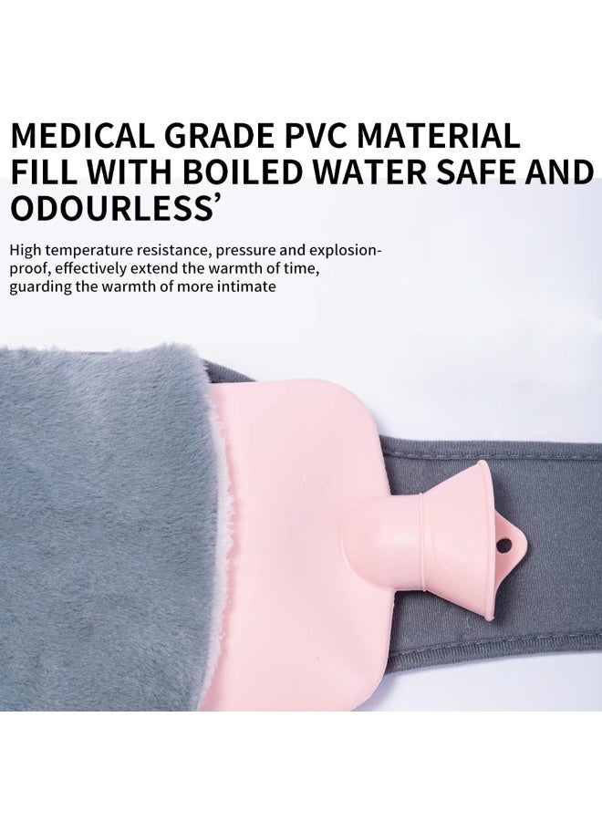 Hot Water Bottle with Plush Waist Belt Cover for Neck Shoulder Back Legs and Abdomen Relief Soft and Warm Design for Family and Friends(Koala，Grey). - Image 2