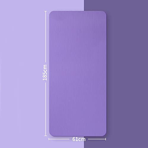 Wolpin Anti-Slip Yoga Mat for Men & Women Exercise Mat, Large (6 mm Thickness) with Strap to Carry Home Gym & Outdoor Workout Fitness Water-Resistant, Soft Purple - Image 3