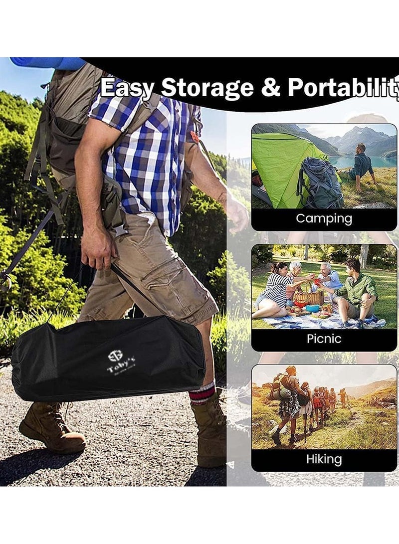 توبيز طاولة توبي القابلة للطي الخفيفة مع كرسيين متنقلين على شكل فراشة – مجموعة خارجية متينة للنزهات، الشاطئ، المشي والتخييم - Image 5