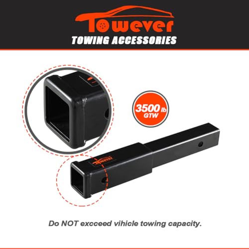 Towever 84433 Towever Trailer Hitch Extension, Hitch Extender for 2 Hitch receivers, 12 inches Length, 3,500 lbs. GTW - Image 3