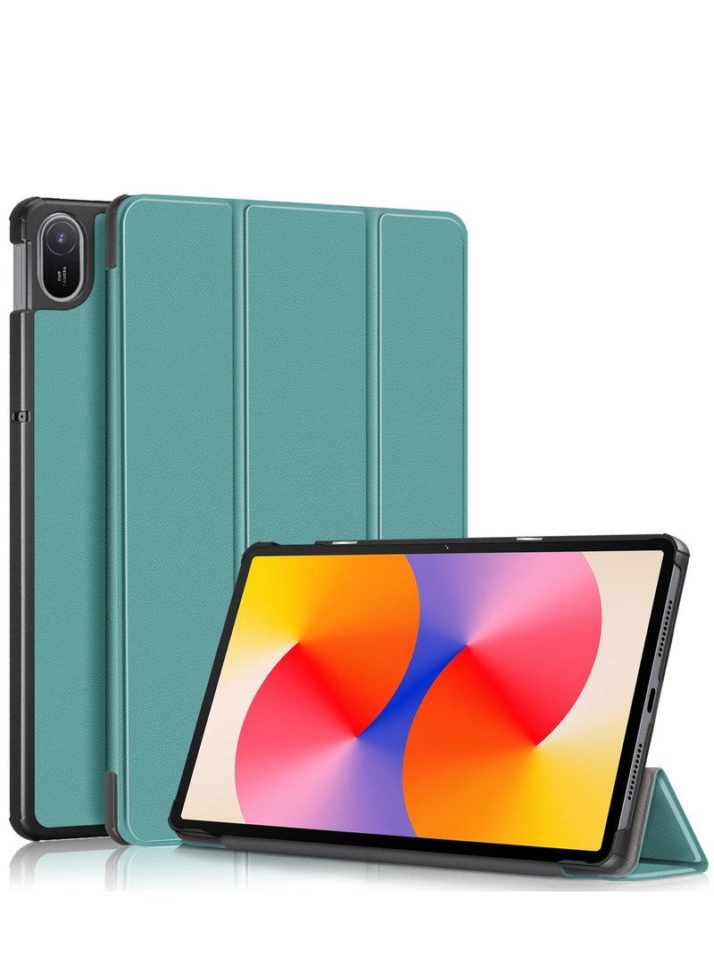 Case For Huawei MatePad SE 11 Inch Released 2024 Folio Slim Smart Cover Lightweight Hard Shell Protective Case with Multi-Angle Stand -Dark Green - Image 1