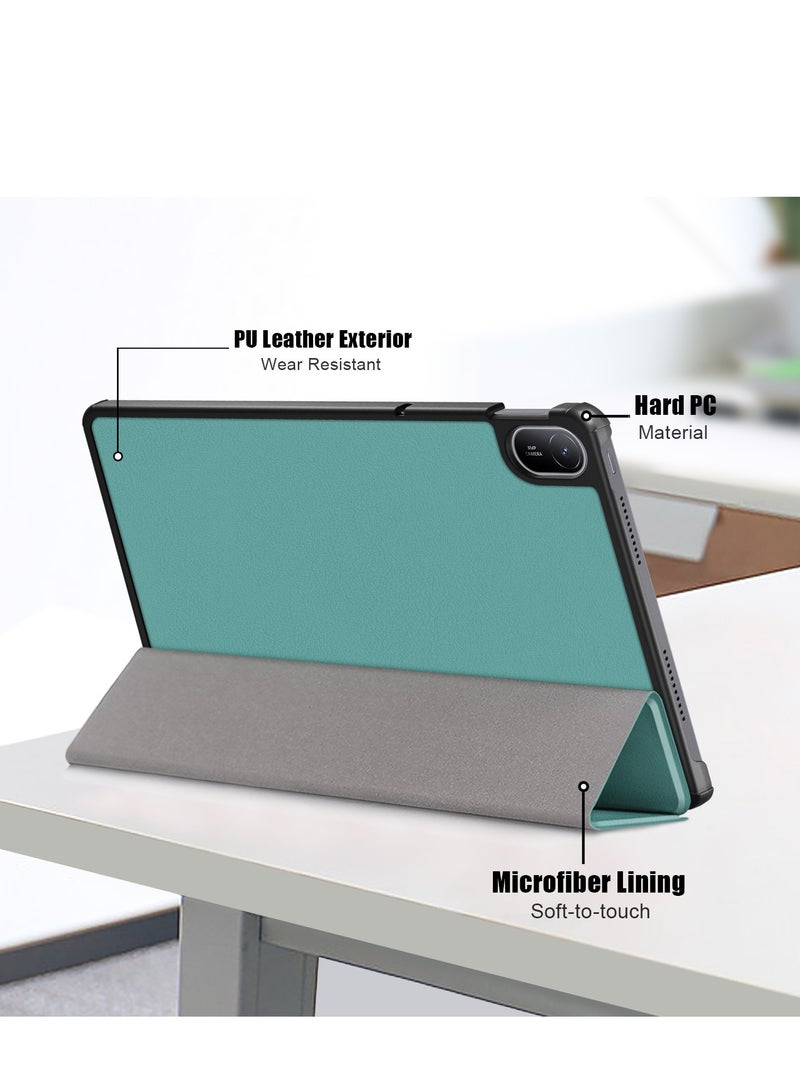 Case For Huawei MatePad SE 11 Inch Released 2024 Folio Slim Smart Cover Lightweight Hard Shell Protective Case with Multi-Angle Stand -Dark Green - Image 4