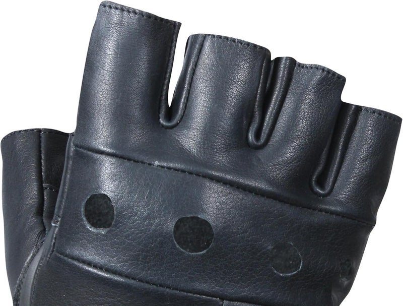 Rothco Leather Fingerless Biker Gloves - Image 4