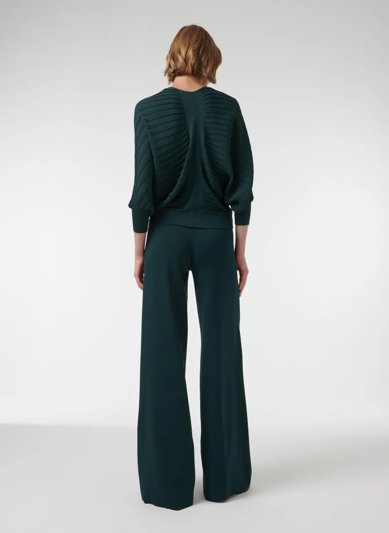 Leem  Batwing Embossed Knit Top for Women | Best Price UAE