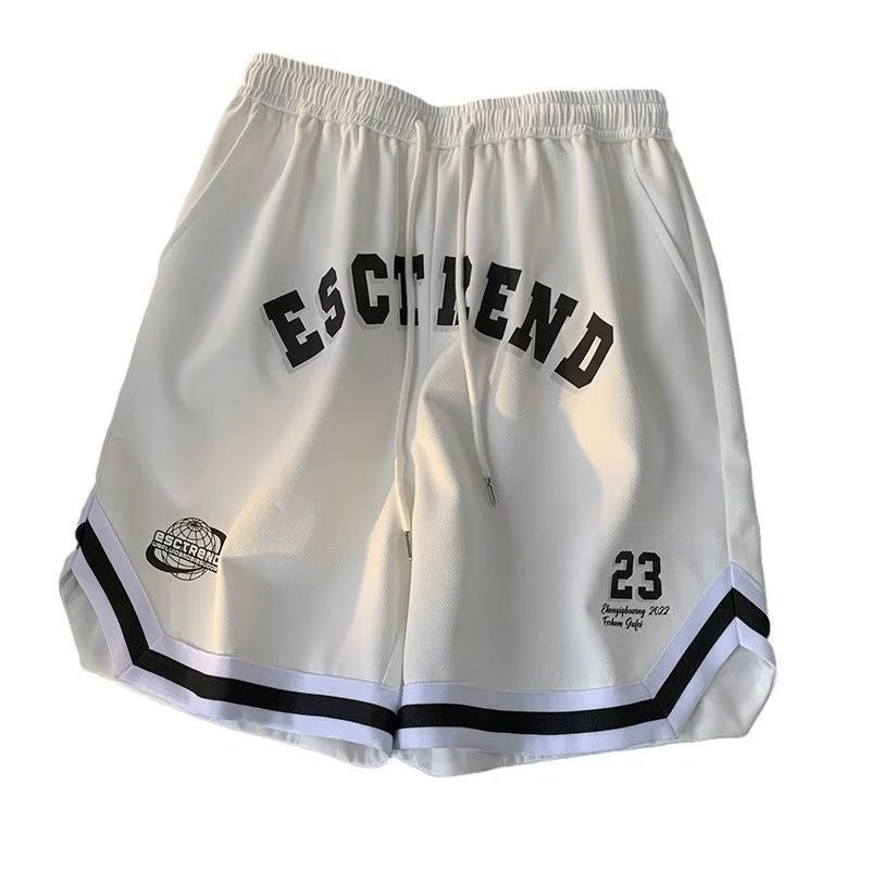 Casual Loose Fit Basketball Shorts White  - Image 3