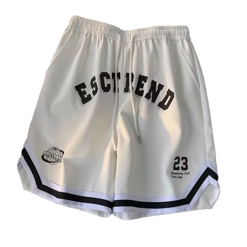 Casual Loose Fit Basketball Shorts White  - Image 5
