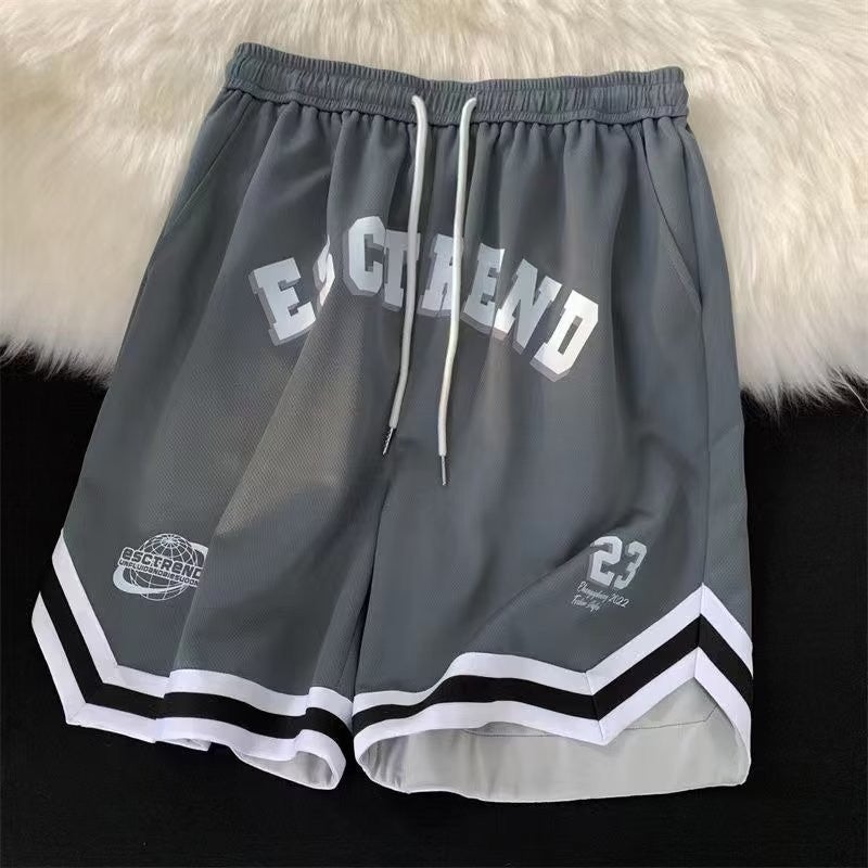 Casual Loose Fit Basketball Shorts White  - Image 4