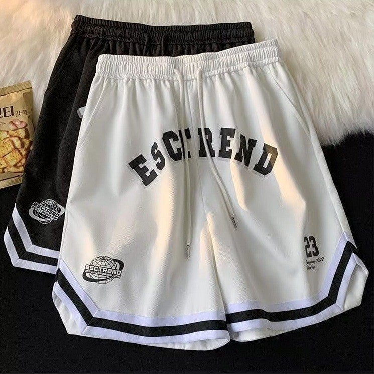 Casual Loose Fit Basketball Shorts White  - Image 1