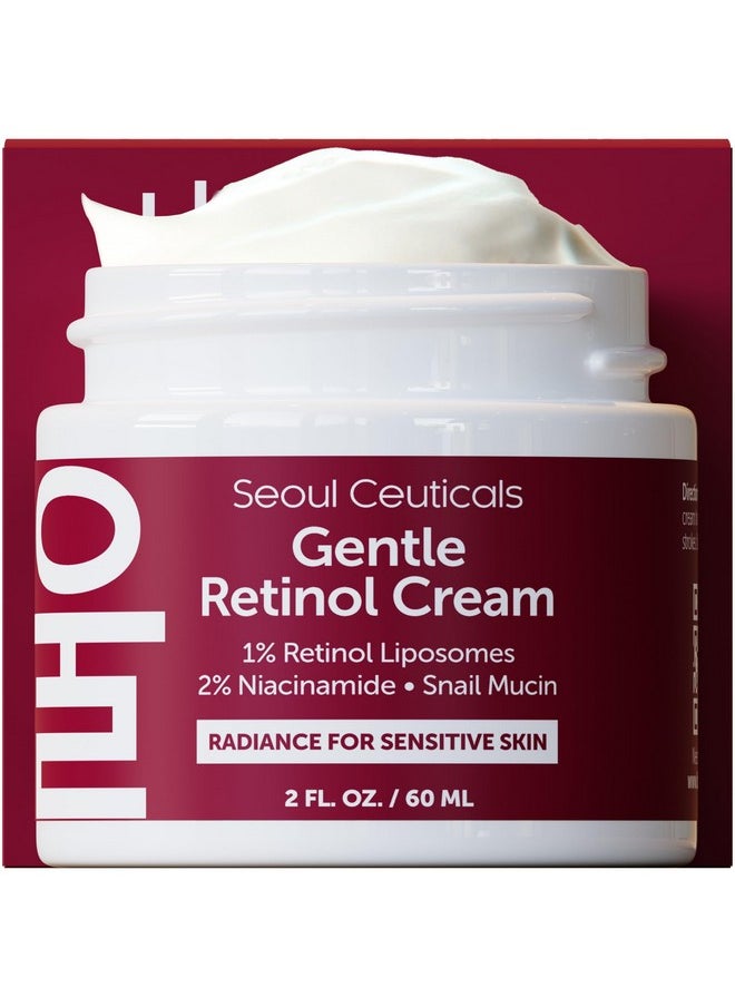 seoulceuticals - 1% Korean Retinol Night Cream 97.5% Snail Mucin + 2% Niacinamide Moisturizer For Face Gentle K Beauty For Sensitive Skin 2Oz - Image 1