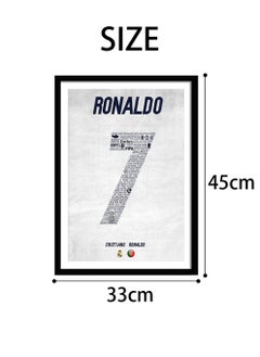 MissTiara Super Football Star Sports Poster Wall Art Football Star Team Uniform Decorative Arts Hanging Framed Painting  - Image 2