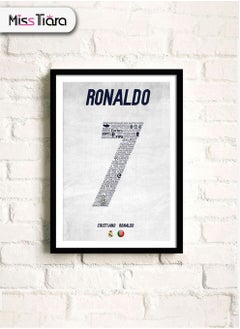 MissTiara Super Football Star Sports Poster Wall Art Football Star Team Uniform Decorative Arts Hanging Framed Painting  - Image 1